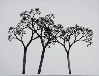 Plotter drawing of trees